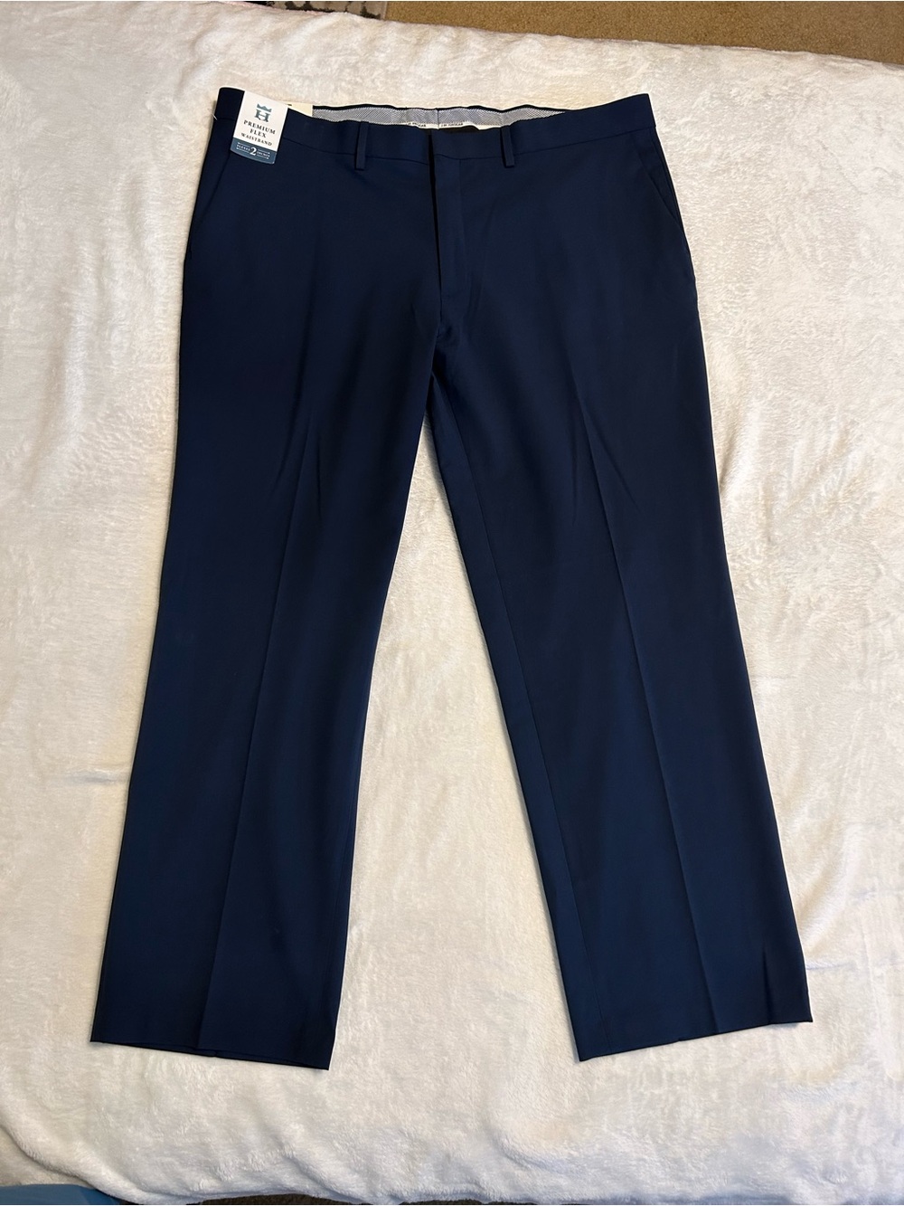 Haggar Men's Navy Flat-Front Dress Pants
